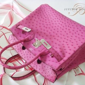 Hermes, Bags, Hermes Birkin Super Rare Ostrich 3cm Fuchsia Pink